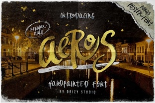 Aeros Font Review: A Grunge Script for Bold Branding