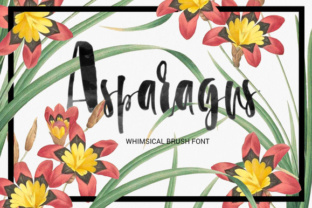 Asparagus Font: A Playful Brush Typeface for Small Business Branding