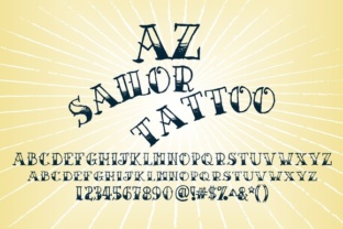 AZ Sailor Tattoo: A Vintage Serif Font for Web Design