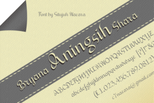 Bryana Aningsih Shara: A Script Handwritten Font for Campaigns