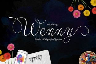 Elevate Brand Visuals with Wenny Script Typeface