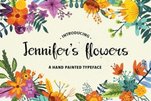 Jennifer s Flowers: The Hand-Painted Font for Campaigns