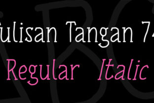 Tulisan Tangan 74: A Handwritten Font for Authentic Branding
